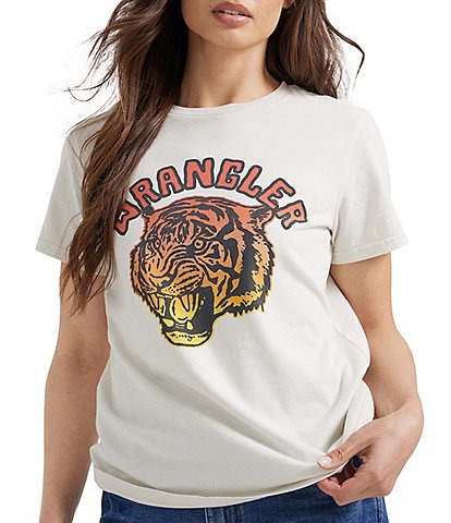 Wrangler Roaring Tiger Crew Neck Short Sleeve Tee Shirt