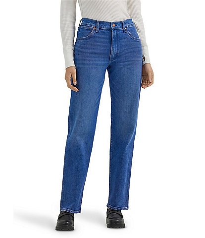 Wrangler Sunset Denim Mid Rise Straight Leg Jeans