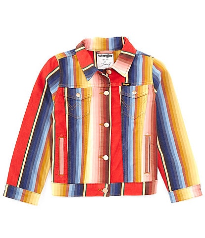 Wrangler® x Lainey Wilson Big Girls 7-16 Bold-Striped Western Jacket