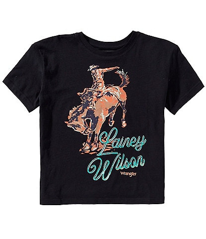 Wrangler® x Lainey Wilson Big Girls Short-Sleeve 'Work Don't Work Without Your Back In It' T-Shirt