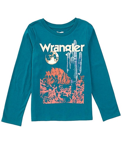 Wrangler®Big Girls 7-16 Long Sleeve Cactus Graphic T-Shirt