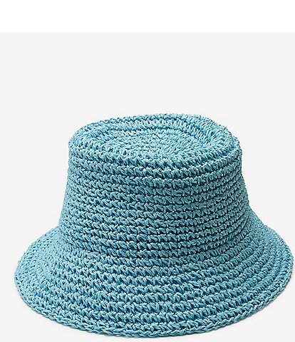 Wyeth Tali Raffia Straw Crochet Bucket Hat