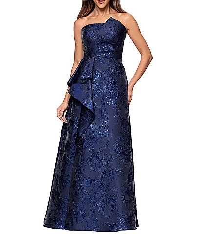 Xscape Brocade Strapless Sleeveless Floor Length Ball Gown