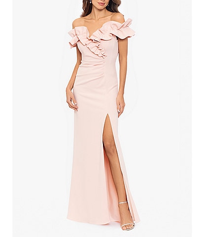 Blush Pink A Line Floor Length Mother Of The Bridal Dresses Scoop