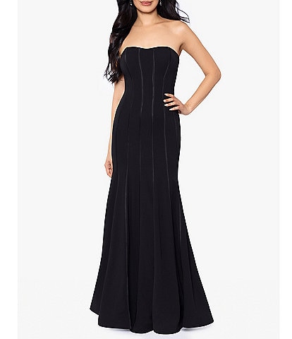 Xscape Stretch Strapless Sweetheart Neck Gown