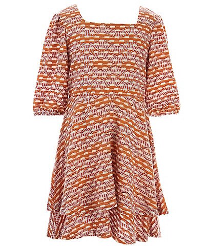 Xtraordinary Big Girls 7-16 Elbow-Sleeve Textured-Sweater-Knit Fit-And-Flare Dress