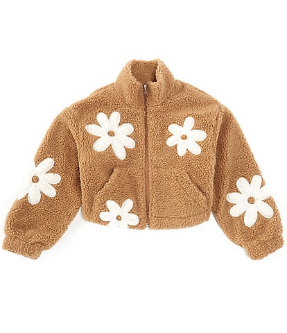 Xtraordinary Big Girls 7-16 Long Sleeve Flower Sherpa Jacket