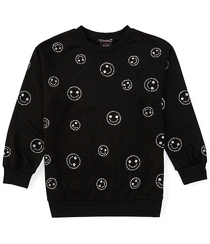 Xtraordinary Big Girls 7-16 Long-Sleeve Smiley Face Sweatshirt