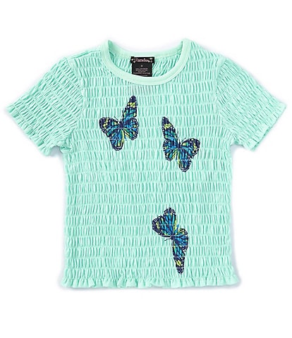 Xtraordinary Big Girls 7-16 Short Sleeve Butterfly Graphic T-Shirt