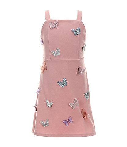 Xtraordinary Little Girls 4-6X Sleevleess Butterfly-Appliqued Sheath Dress