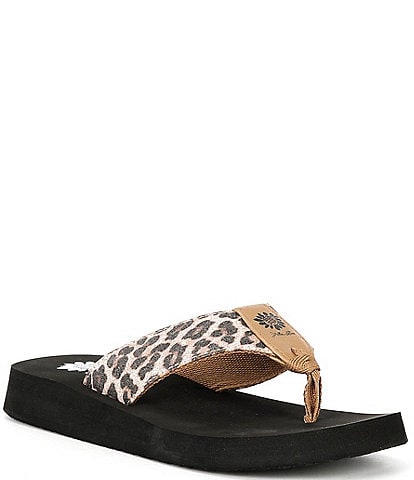 Yellow Box Ferlia Leopard Flip Flop Sandals
