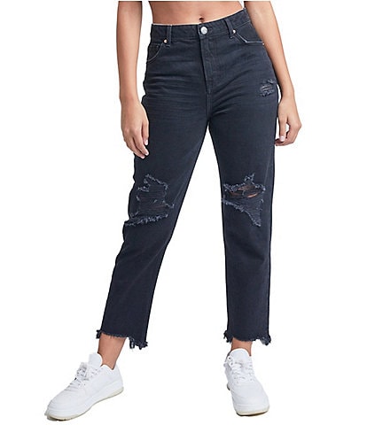 YMI Jeanswear Basic High Rise Distressed Ankle Jeans