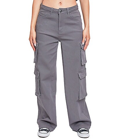 YMI Jeanswear High Rise Double Cargo Pocket Denim Pants