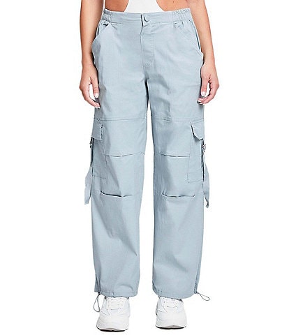YMI Jeanswear High Rise Drawstring Hem Relaxed Cargo Pants