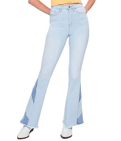 YMI Jeanswear High Rise Side Panel Detail Flare Jeans