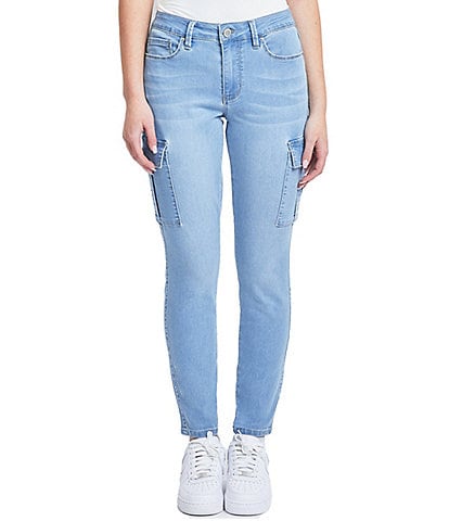 YMI Jeanswear Low Rise Bungee Hem Straight Cargo Jeans