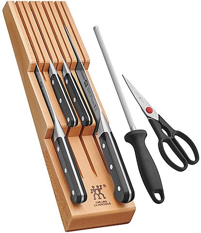 Zwilling J.A. Henckels Pro 7 Piece Knife Block Set with In-Drawer Knife Tray