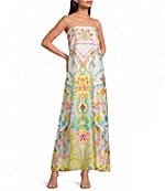 antonio melani billie crepe strapless pleated midi dress Antonio Melani Billie Crepe Strapless Sleeveless Pleated A-Line Maxi Dress