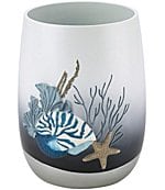 blue lagoon fish bathroom accessories Decorative Set, Vanity Organizers Including 2 Octopus Tumblers, 1 Clownfish Soap Dish, 1 Starfish Toothrush Holder and 1 Ocean Soap Dispenser : Home & Kitchen painted and uniquely crafted with raised starfish Blue Lagoon