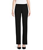 Calvin Klein Women's Black Dress Pants Silver Zipper Straight Leg Size 2 EUC