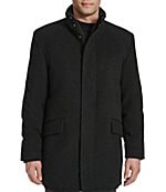 Cole Haan Stand Collar Wool Plush All Weather Car Coat | Dillard's