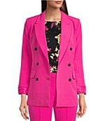 YDXNY Double Breasted Ladies Business Pant Suit Pink Blue Black Yellow  Formal 2 PieceCoat Set (Color : Pink, Size : XXL) : : Fashion