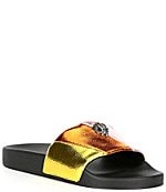 Kurt Geiger London Orson Quilted Metallic Rainbow Leather Platform Sandals