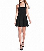 Midnight Doll Flutter Sleeve Double-Hem Fit & Flare Dress | Dillard's