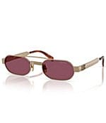 Miu Miu Women's MU 54ZS53-Z 53mm Retro Oval Mirrored Sunglasses