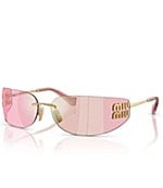 Miu Miu Women's MU 54ZS53-Z 53mm Retro Oval Mirrored Sunglasses