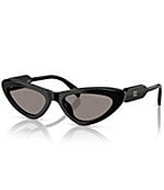 Miu Miu Women's MU 11WS54-X 54mm Striped Retro Oval Sunglasses