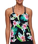 Next by Athena Tiki Bar Printed Third Eye Scoop Neck Tankini Swim