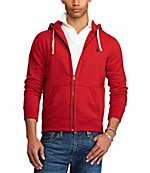 red hoodie polo