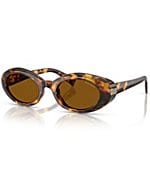 Miu Miu Women's MU 06ZS50-X 50mm Havana Retro Oval Sunglasses