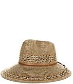 Vince Camuto Rollup Tweed Straw Visor Hat | Dillard display picture 1