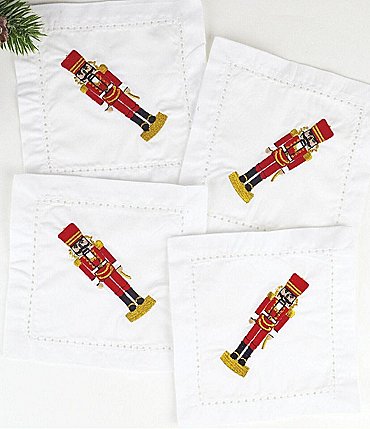 Image of 8 Oak Lane Nutcracker Cocktail Napkins, Set of 4