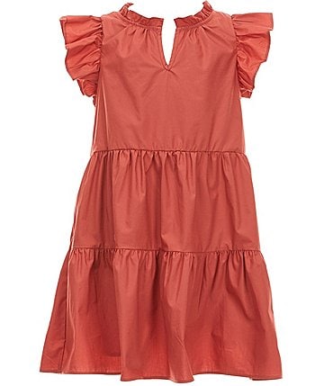 Image of A Loves A Little Girls Ruffle Short Sleeve A-Line Tiered Dress