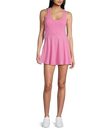 Image of Active Seamed Bodice Pull-On Mini Tennis Dress