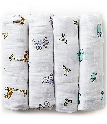 Image of Aden + Anais 4-Pack Muslin Swaddle Blankets
