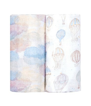 Image of Aden + Anais Above the Clouds Printed Swaddle 2-pack