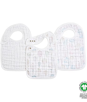 Image of Aden + Anais Baby Above The Clouds Bibs 3-Pack