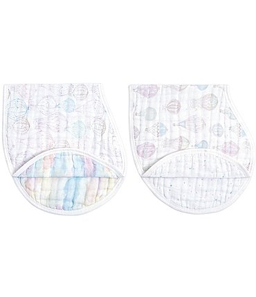 Image of Aden + Anais Baby Above the Clouds Dual-Purpose Bib/Burpcloth 2-Pack