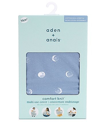 Image of Aden + Anais Baby Boys Blue Moon 6-In-1 Multi-Use Cover