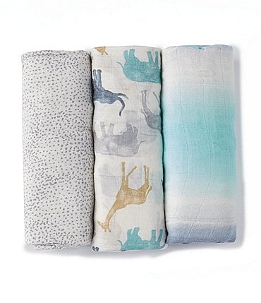 Image of Aden + Anais Baby Expedition 3-Pack Swaddle Blankets