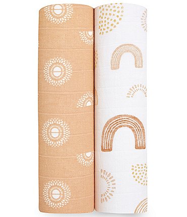 Image of Aden + Anais Baby Keep Rising  Print Swaddle Blanket 2-Pack