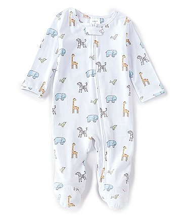 Image of Aden + Anais Baby Boy Newborn-9 Months Long-Sleeves Jungle Jammin Footed Coverall