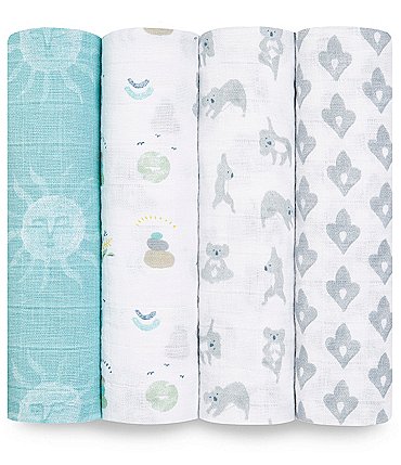 Image of Aden + Anais Now + Zen Cotton Muslin Classic Swaddles 4-Pack