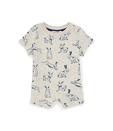 Image of Adventurewear 360 Baby Boys 3-24 Months Short Sleeve Bunny Romper