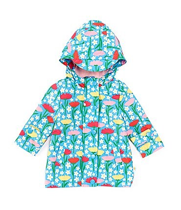 Image of Adventurewear 360 Baby Girls 3-24 Months Floral Hooded Rain Coat