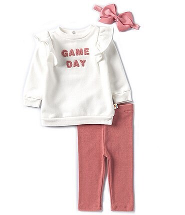 Image of Adventurewear 360 Baby Girls 3-24 Months Long Sleeve Game Day Pullover & Leggings Set
